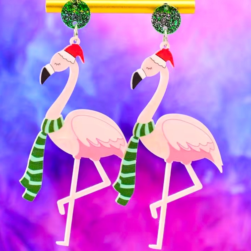 Acrylic Flamingo Earrings